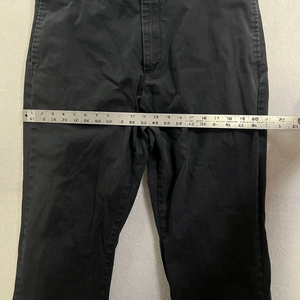 Banana Republic Gavin Chino Pants 35x30 Black Cotton High Rise Straight Leg